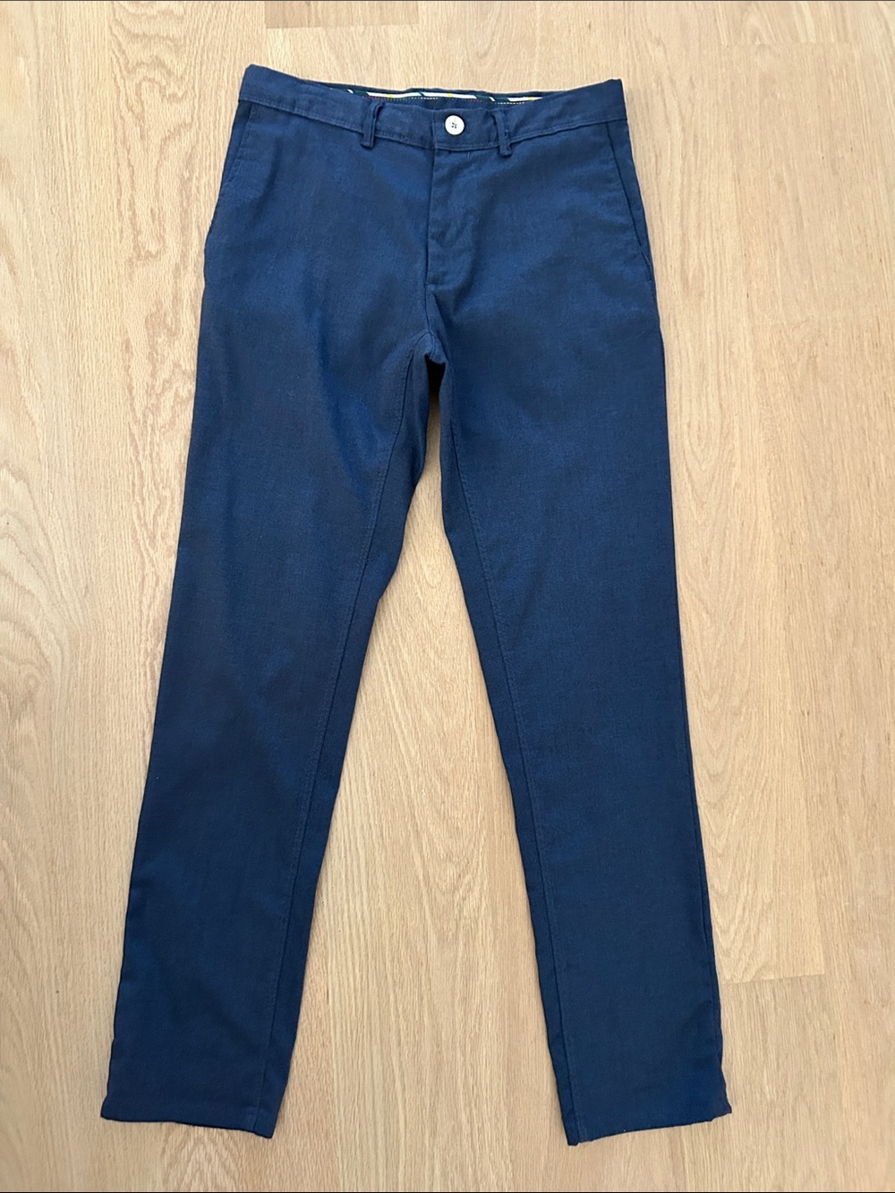 Zara Men's Navy Dress Chinos - Classic Slim Fit